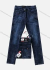 Wholesale Men's Casual Button Zipper Pockets Number Labelled Plain High Stretch Jean 6686# - Liuhuamall