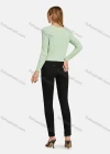 Wholesale Women's Icy Silk V Neck Button Closure Plain Crop Knitted Cardigan - Liuhuamall