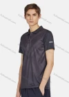 Wholesale Men's Sporty Stand Collar Short Sleeve Prinited Quick Dry Breathable Polo Shirt - Liuhuamall