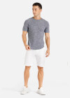 Wholesale Men's Round Neck Short Sleeve Space Dye Print T Shirt - Liuhuamall