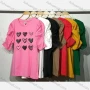 Wholesale Women's Casual Crew Neck Short Sleeve Heart Print Top preview