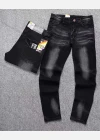 Wholesale Men's Casual Button Zipper Pockets Labelled Jean - Liuhuamall