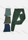 Wholesale Men's Casual Plain Multiple Pockets Zip Decor Cargo Pants 1857# - Liuhuamall