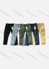 Wholesale Men's Casual Plain Multiple Pockets Button Closure Cargo Pants 8099# - Liuhuamall