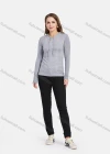 Wholesale Women's Casual Argyle Rhinestone Drawstring Knit Pullover Hoodie - Liuhuamall