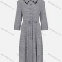 Wholesale Women's Casual Plaid Print Collared Button Front Long Sleeve Maxi Shirt Dress With Belt preview