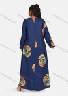 Wholesale Women's Vintage Plus Size Notched Neck Long Sleeve Floral Print Button Decor Maxi Dress - Liuhuamall