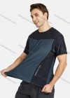 Wholesale Men's Athletic Short Sleeve Colorblock Running T-shirts - Liuhuamall