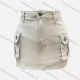 Wholesale Women's Casual Plain Multiple Flap Pockets Mini Denim Skirts Beige Guangzhou Clothing Wholesale Market & Suppliers -LIUHUAMALL