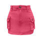 Women's Casual Plain Multiple Flap Pockets Mini Denim Skirts 4# Clothing Wholesale Market -LIUHUA