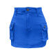 Women's Casual Plain Multiple Flap Pockets Mini Denim Skirts 6# Clothing Wholesale Market -LIUHUA