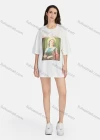 Wholesale Women's Hip Hop Crew Neck Loose Fit Short Sleeve Graphic Letter T-shirt - Liuhuamall