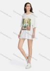 Wholesale Women's Hip Hop Crew Neck Loose Fit Short Sleeve Graphic Letter T-shirt - Liuhuamall