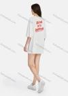 Wholesale Women's Hip Hop Crew Neck Loose Fit Short Sleeve Graphic Letter T-shirt - Liuhuamall