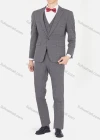 Wholesale Men's Button Blazer&Vest&Suit Pants 3-Piece Slim Fit Plaid Suit Sets - Liuhuamall