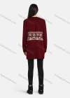 Wholesale Women's Casual Long Sleeve Open Front Snow Print Long Knit Cardigan - Liuhuamall