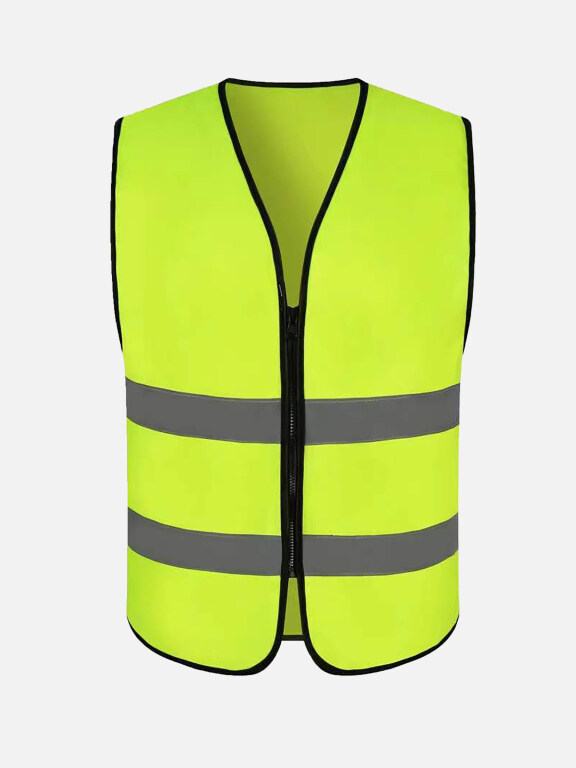 High Visibility Zipper Front Safety Vest With Reflective Strips, Clothing Wholesale Market -LIUHUA, SPECIALTY, Other-Clothing