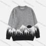 Wholesale Men's Landscape Pattern Round Neck Long Sleeve Thermal Sweater preview