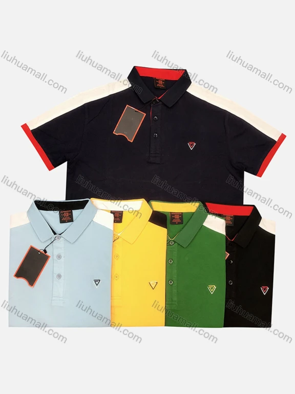 Wholesale Men's Casual Lycra Cotton Plain Short Sleeve Polo Shirt