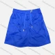 Wholesale Men's Casual Plain Patch Pocket Drawstring Elastic Waist Shorts 71201# Blue Clothing Wholesale Market Liuhua