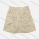 Wholesale Men's Casual Plain Patch Pocket Drawstring Elastic Waist Shorts 71201# Almond White Clothing Wholesale Market Liuhua