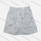 Wholesale Men's Casual Plain Patch Pocket Drawstring Elastic Waist Shorts 71201# Gray Clothing Wholesale Market Liuhua