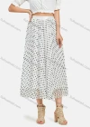 Wholesale Women's Elastic Waist Polka Dot Ruffle Hem Maxi Skirt - Liuhuamall