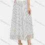 Wholesale Women's Elastic Waist Polka Dot Ruffle Hem Maxi Skirt preview