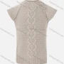 Wholesale Girls Cap Sleeve Mock Neck Cable Knit Pullover Sweater preview