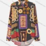 Wholesale Women's Plus Size Fashion Long Sleeve Button Down Allover Patchwork Print Shirt preview
