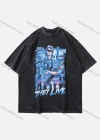 Wholesale Men's Fashion Hip Hop Oversized Crew Neck Short Sleeve Wash Distressed Graphic T-shirt 788# - Liuhuamall