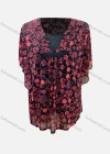 Wholesale Women's Casual V Neck Bat Sleeve Allover Print Blouse - Liuhuamall