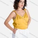 Wholesale Women's Casual Plain Wrap V Neck Tie Side Knot Tank Top V1911# 40# Clothing Wholesale Market Liuhua