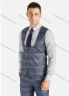 Wholesale Men's Formal Business 3-Piece Slim Fit One Button Plaid Suit Set - Liuhuamall