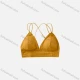 Wholesale Women's Pull-on Spaghetti Strap Cross Back Lace Lingerie Bra Yellow Clothing Wholesale Market Liuhua