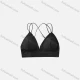 Wholesale Women's Pull-on Spaghetti Strap Cross Back Lace Lingerie Bra Black Clothing Wholesale Market Liuhua