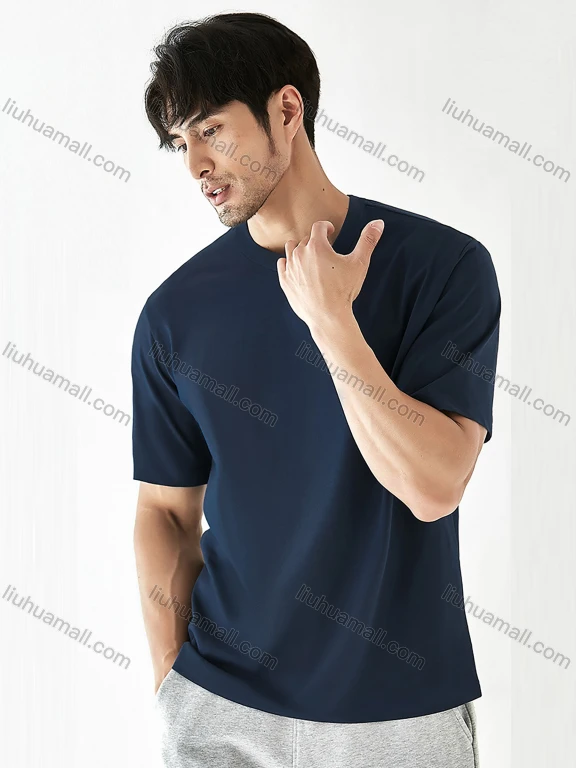 Wholesale Men's Summer Casual Basics Round Neck Short Sleeve T-shirts