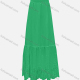 Wholesale Women's Elegant 100%Cotton Plain Splicing Eyelet Embroidered Ruched Maxi Skirt SC3649# Green Guangzhou Clothing Wholesale Market & Suppliers -LIUHUAMALL