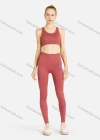 Wholesale Women's Sporty Plain Racerback Tank Top & High Waist Legging Set - Liuhuamall