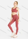 Wholesale Women's Sporty Plain Racerback Tank Top & High Waist Legging Set - Liuhuamall