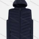 Wholesale Men's Casual Hooded Zipper Pockets Thermal Lined Puffer Vest Jacket 1619-1# Black Clothing Wholesale Market Liuhua