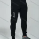 Wholesale Men's Athletic Workout Drawstring Zipper Pockets Ankle Length Gym Joggers 7137# Black Clothing Wholesale Market Liuhua