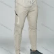 Wholesale Men's Athletic Workout Drawstring Zipper Pockets Ankle Length Gym Joggers 7137# Beige Clothing Wholesale Market Liuhua