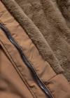 Wholesale Women's Casual Plain Long Sleeve Zipper Pockets Drawstring Fluffy Hooded Parka - Liuhuamall