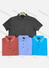 Wholesale Men's Casual Lycra Cotton Plain Patch Pocket Short Sleeve Polo Shirt - Liuhuamall