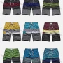 Wholesale Men's Casual Striped Colorblock Flap Pockets Drawstring Shorts 1# preview