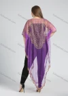 Wholesale Women's Arabic Dubai Glamorous Sequin Translucent Triangle Hem Muslim Islamic Cover Up Cloak - Liuhuamall