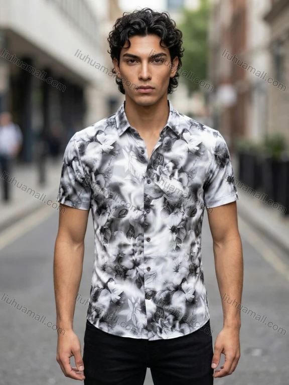 Wholesale 2026 Men's Slim Fit Short Sleeve Floral Print Shirt - Stylish Casual/Formal Shirt, Wholesale In Stock for Retailers & Bo