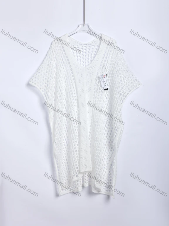 Wholesale Women's Beach Loose Knit V-Neck Cover-up #X99