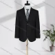 Wholesale Men's Business Lapel Single Breasted Plain Flap Pockets Blazer Jacket A3054# Black Clothing Wholesale Market Liuhua